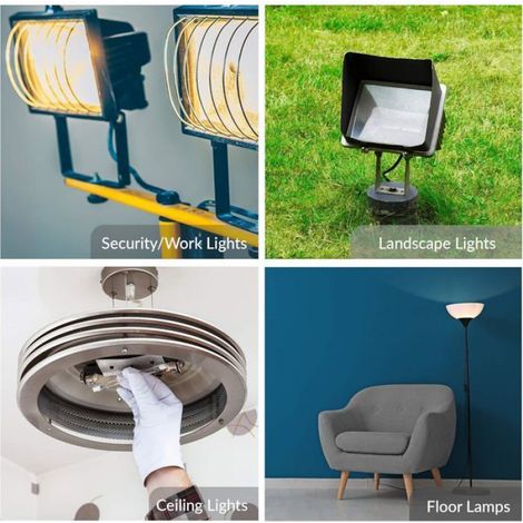 Ampoule halogène R7S 78mm - - Lot de 6 ampoules - 150W puissance - 1300 lumens - Blanc chaud 2700K - Dimmable (1/5)