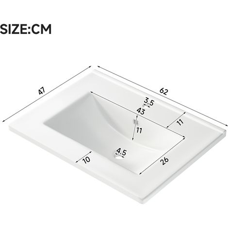 Möbelstück aus MDF in Weiß 62 x 47 x 90 cm HOMAIRE (1/5)