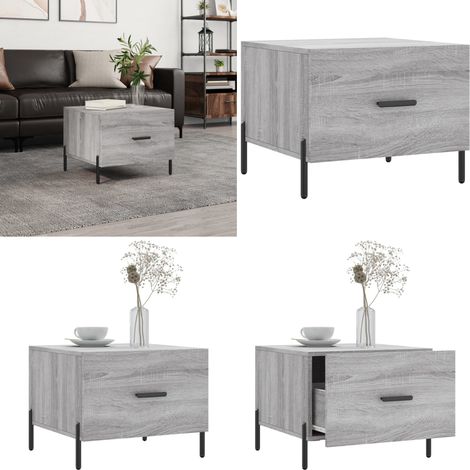 Couchtisch Grau Sonoma 50x50x40 cm Holzwerkstoff - Couchtisch - Wohnzimmereinrichtung - Grau - Holzmöbel - Sideboard - Home & Living (1/5)