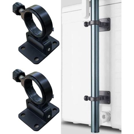 (3,5 × 1,5 × 1,5 cm) Set di 2 portaombrelli da pesca, ringhiera per balcone, accessori in alluminio