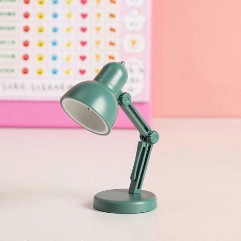 Lampe de bureau magnétique miniature pliable à LED avec pince (LD02 Verte) (1/4)