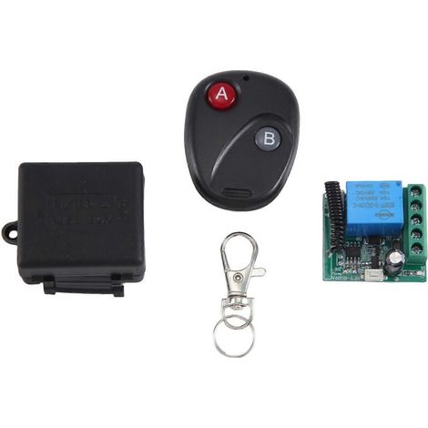 Interrupteur à distance DC12V 27A 433MHz 50M, moteur de verrouillage électronique, télécommande sans fil unique, contrôleur intelligent (1/5)