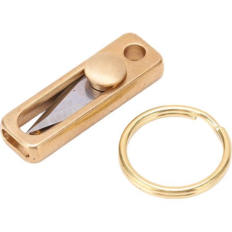 Mini Couteau de Poche en Laiton Acier Inoxydable, Outil d'Ouverture Portable pour Colis et Lettres (1/5)