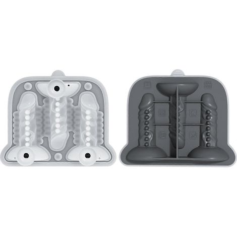 Moules à glaçons en silicone pour farces, pour whisky, cocktails, jus, plateau à glaçons en forme d'orgue pour enterrement de vie de garçon, noir, taille unique (1/2)