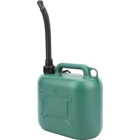 Jerrycan 5L en plastique ABS vert, bidon d’huile portable avec emballage carton supplémentaire, expédition différée (1/5)