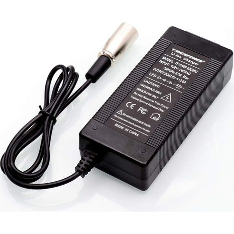 42V Chargeur Vélo électrique Batterie Chargeur 36V 2A XLR 3-Pin 42Volts chargeur pour 36 Volt 42-36V avec la connexion 3 broches (1/5)