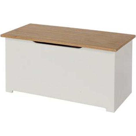 Colorado Ottoman - MDF/MDP - 80 x 38 x 41 cm - Soft White/Oak