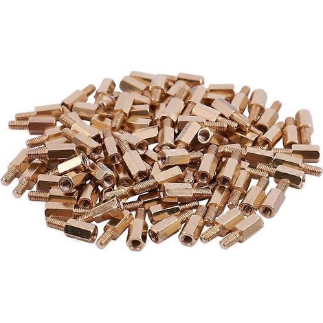 100 entretoises hexagonales en laiton M3 mâle/femelle pour circuit imprimé, 8 mm (1/5)