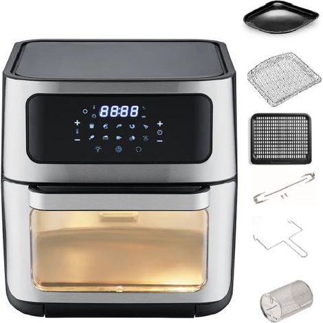 Zephir ZHC121N freidora Sencillo 12 L 1800 W Freidora de aire caliente Negro, Acero inoxidable