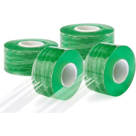 4 rouleaux ruban de greffage, 200 m x 6 cm, film extensible auto-adhésif biodégradable, transparent, barrière anti-humidité pour arbres fruitiers et pépinières (1/5)