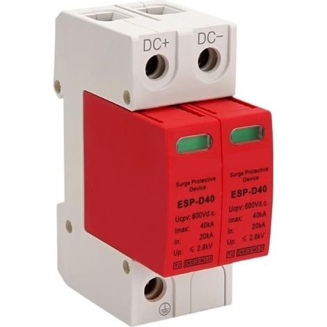 ESP-D40 Parafoudre DC 2P 600V – Protection Photovoltaïque SPD Rail DIN 20KA-40KA (1/5)