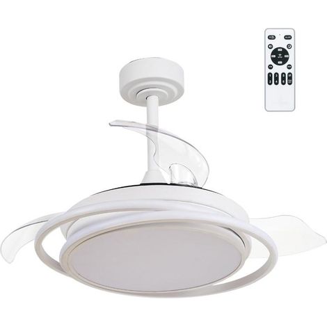 Ventilador de techo LED "Antila Mini" regulable con control remoto (40W 3CCT 4000lm) IP20 Ø92cm color blanco