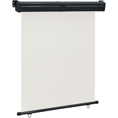 48425 vidaXL Balcony Side Awning 145x250 cm Cream (1/5)