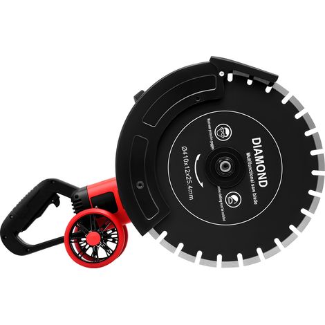 Scie à béton, coupe-pavés, avec disque à tronçonner diamanté de 410 mm, profondeur de coupe 4000 W, coupe la maçonnerie, les dalles de trottoir, le béton, 220 V