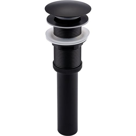 Bouchon De Vidange À Pression Pour Lavabo - En Laiton Et Acier Inoxydable - Filetage 1 1/4 Pouces - 1 Pièce (1/5)