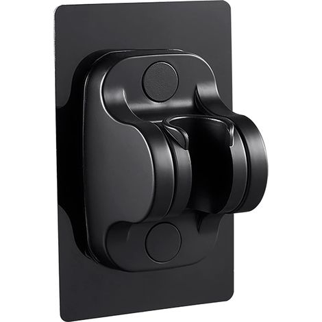 ZOLGINAH Support de pommeau de douche à main sans perçage, adhésif puissant, angle réglable (style noir) (1/5)