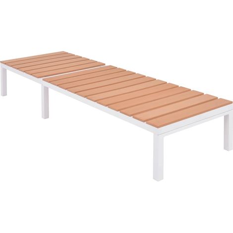 Maison Exclusive - Lettino Prendisole in Alluminio e WPC Marrone (1/5)
