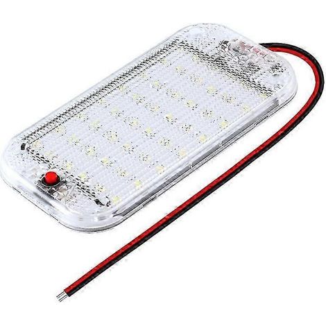 Lampada tronco, LED ultra-sottile universale 12-85 V per veicoli, SUV, camper, barca, completo di interruttore e di forma rettangolare. (1/5)