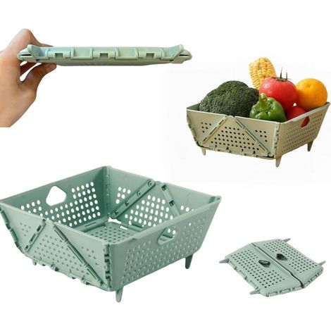 les légumes et les fruits Compatible lave-vaisselle Passoire à pâtes pliable en synthétique (1/5)