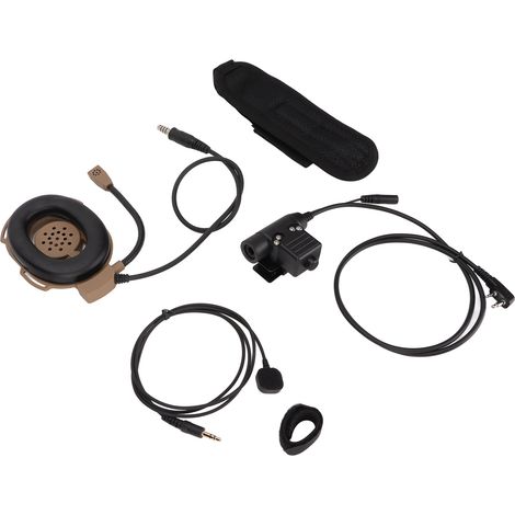 Militärisches In-Ear-Motorradhelm-Headset mit Fingermikrofon U94 PTT für Icom V8 V80 V82 (1/5)