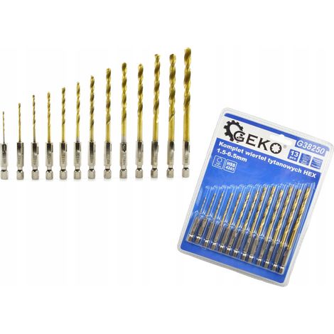 Foret Geko titanium drill set 13 pièces revêtement titane (1/3)