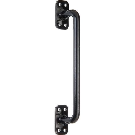 Alberts 419103 Maniglia per portone dritta verniciata a polvere nera 275 x 32 mm
