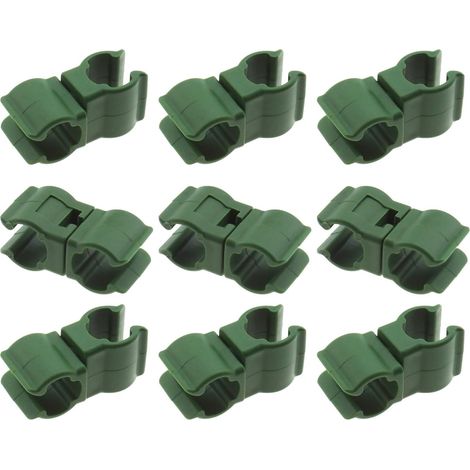 RGE BDD Lot de 50 connecteurs de treillis pour plantes grimpantes en rotin - Pour jardin, verger, cage à tomates (11 mm) (1/3)
