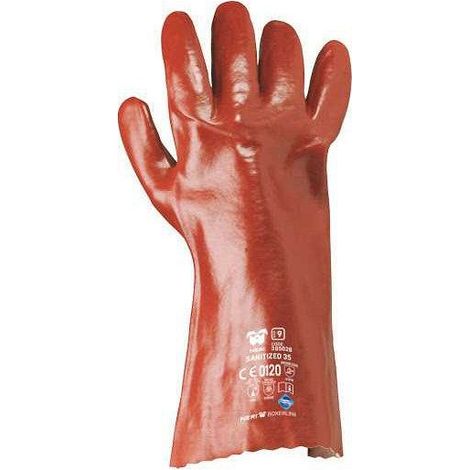 Guanti protezione chimica 17PVC antiacido Logica 35cm 45cm 60cm bordA² taglia 10 - 35cm