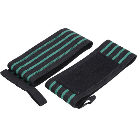 1 Paire de Bandes de Poignet Fitness pour Haltérophilie, Support de Compression pour l'Entraînement - Vert et Noir (1/5)