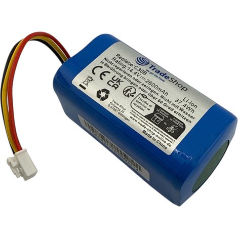 Trade-Shop Li-Ion Akku 14,4V 2600mAh für Blaupunkt BPK-VCBB1XBN, BlueBot XSMART BPK-VCBB1XE, XSMART BPK-VCBB1XS, XVAC BPK-VCBB1XVB, XBOOST
