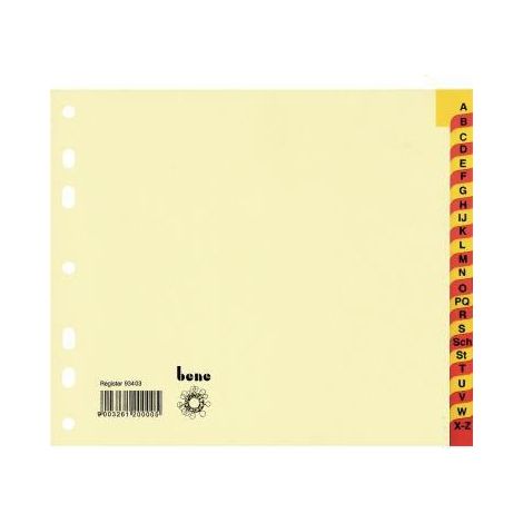 Bene Register 93403 A-Z DIN A4 halbe Höhe 24teilig ch Taben rt/ge (1/5)