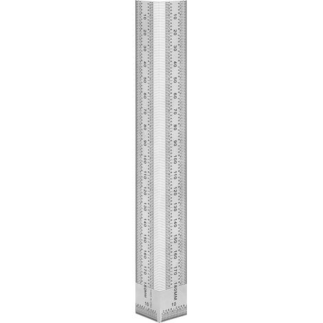 Règle de traçage avec échelle de trous, outil de traçage de lignes précis en acier inoxydable pour menuisier, 180 mm (1/5)