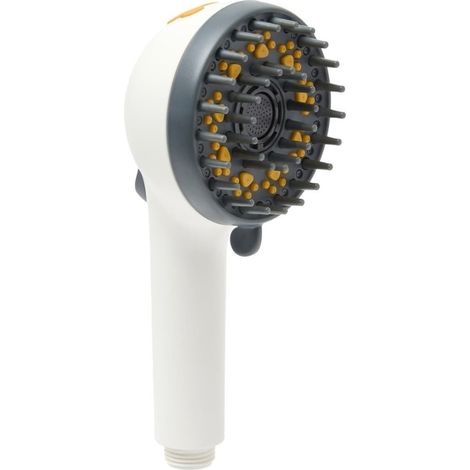 Ducha de mano para perros con 4 funciones, plástico, blanco (SATBSRS24)