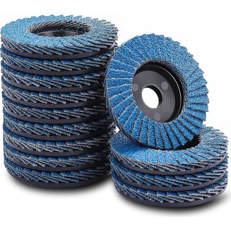 12 Pcs Disques à Lamelles, 50mm Disque 40 Grain Meuleuse Compartiments pour Meuleuse Convient à l'acier Inoxydable, Bois, Métal (1/5)