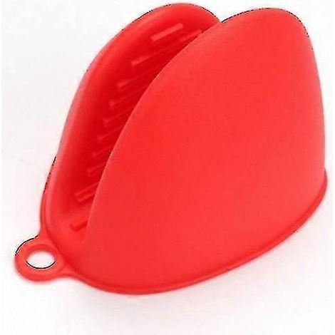 Gants de cuisine résistants à la chaleur, pinces isolantes, antiadhésifs et antidérapants (rouge) (1/5)