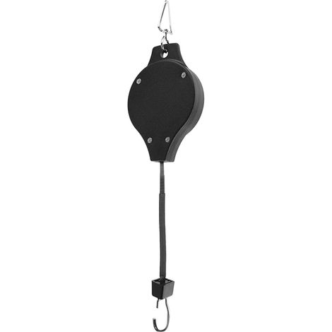 Panier suspendu créatif, ajustable et rétractable pour pots de fleurs, avec roulettes, crochet rabattable et crochet télescopique. (1/5)