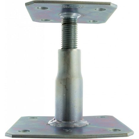 WMU – Pied de poteaux réglable 12 x 12 – Accessoire pour poteau en acier – Fixation par vis – Pour béton armé – Hauteur ajustable