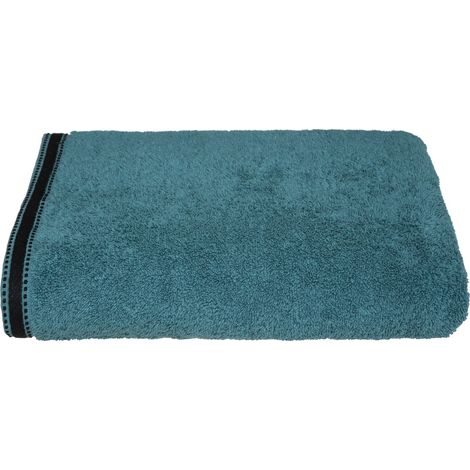 Atmosphera – Drap de bain en coton éponge 100 x 150 cm – Doux et absorbant – Lavable à 60°C – Label OEKO-TEX