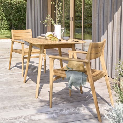 Salon de jardin en teck massif 2/4 places (1/5)