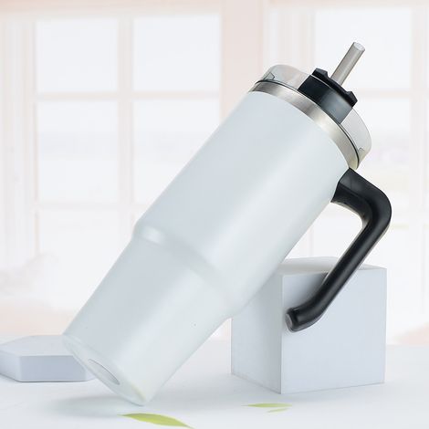 Gobelet isotherme inox 304 grande capacité, tasse à café pour voiture avec poignée, verre thermique froid, gourde réutilisable pratique (1/5)