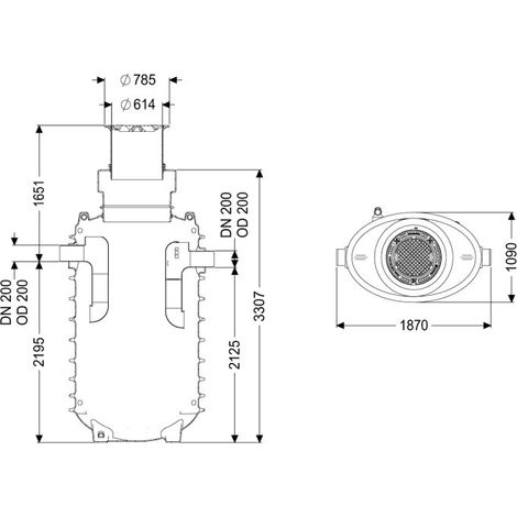 KESSEL 95125-170D-DL Séparateur de graisses EasyClean encastré