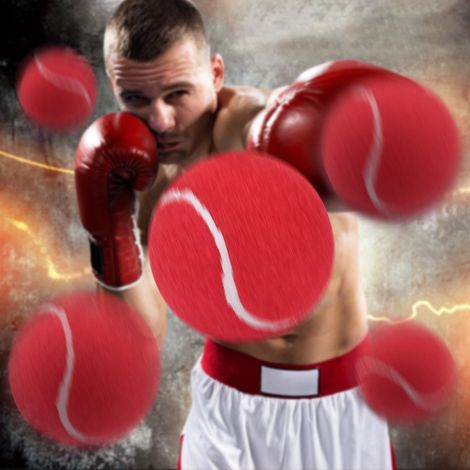 Balle de réflexe de boxe avec bandeau pour l'entraînement et la gestion du stress (1/5)