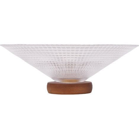 Obstschale auf Füßen, Vintage-Gittermuster, geprägte Textur, dekoratives Glas für Snacks, Nüsse, Süßigkeiten. (1/5)