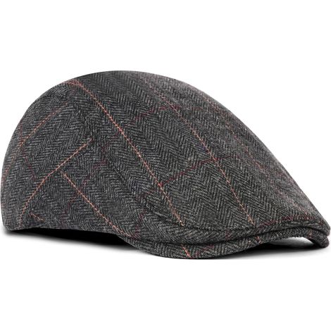 Berretto piatto da uomo, berretto da strillone, berretto vintage anni '20 da uomo, berretto gavroche in cotone, berretto autunnale vintage retrò unisex in feltro di lana, berretto invernale da tassist (1/5)