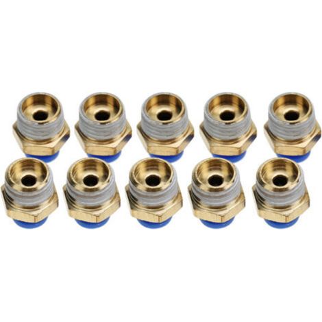 Raccord rapide pneumatique pour tuyau d'air de 4 mm, filetage mâle, connecteur droit à insertion (PC4-2, lot de 10) (1/5)
