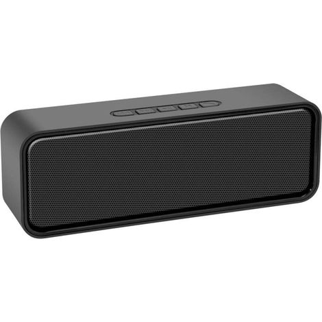 Portable wireless speaker, Bluetooth 5.0 speaker, 3D stereo HiFi bass, 1200mAh battery, 10 hours of playback time (black). (1/5)
