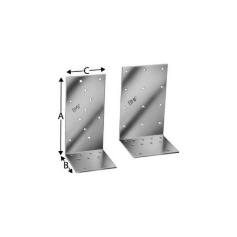 Piece d'angle 80416 164 x 84 x 4,0 x 80 mm galvanise a chaud (tzn)