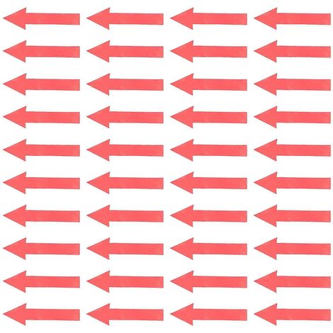 50 autocollants fléchés de direction - Étiquettes et indicateurs utiles-10X3X0.1cm-Red (1/3)