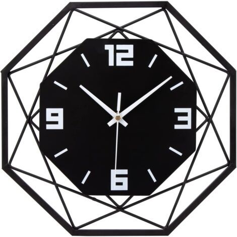 Horloge Murale Bois Métal 30cm Horloge Murale Silencieuse sans Tic-Tac Salon Chambre Cuisine Bureau Grande Pendule Murale Bois Moderne Vintage Classique (1/5)
