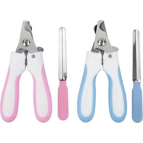Ciseaux à griffes pour chiens et chats, lot de 2, coupe-griffes pour animaux, coupe-griffes pour chats, en acier inoxydable (1/5)